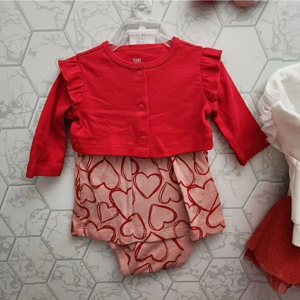 Nwt Baby Girl 3 months Valentine's Day Bundle